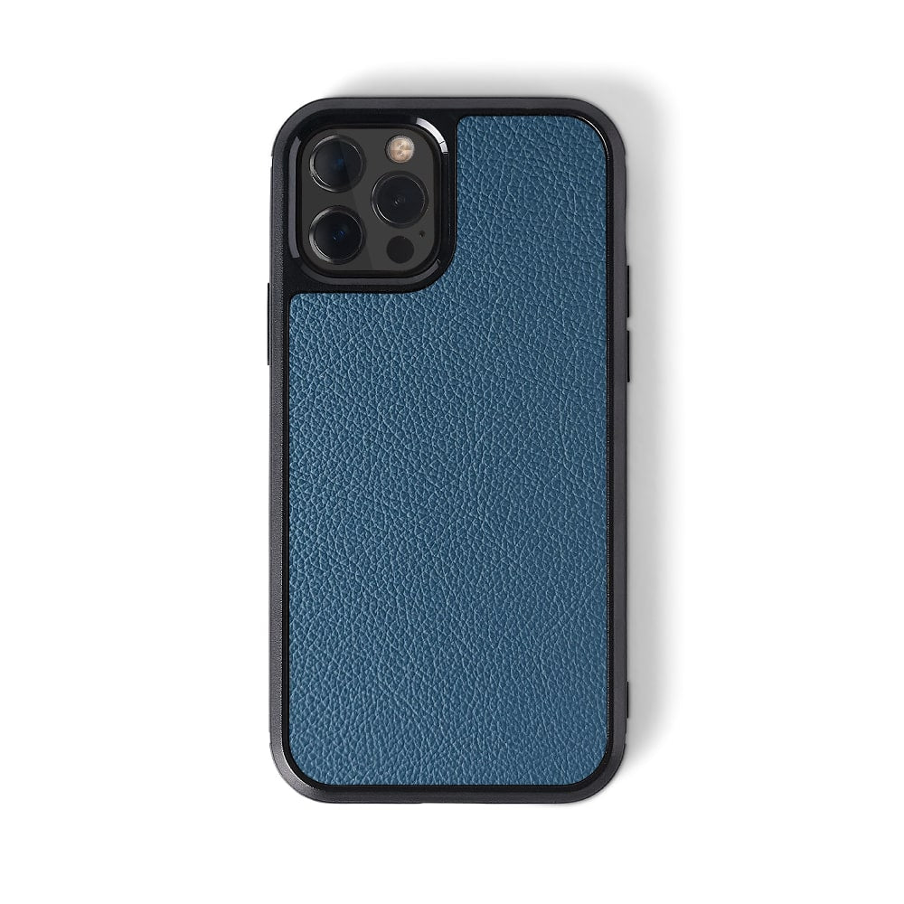 alt: leather iPhone case | var:cobalt-blue